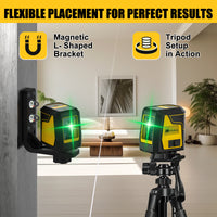 Professional Green Cross Line Laser Level - Compact & Self-Leveling (LS-T3G)
