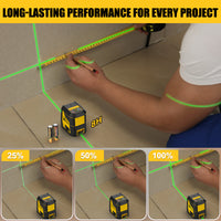 Professional Green Cross Line Laser Level - Compact & Self-Leveling (LS-T3G)